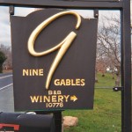 Winery Sign with Gold Leaf